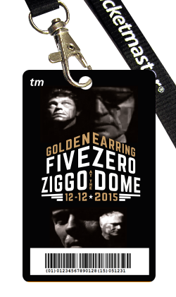 Golden Earring collectors ticket Ziggo Dome Amsterdam show December 12 2015
